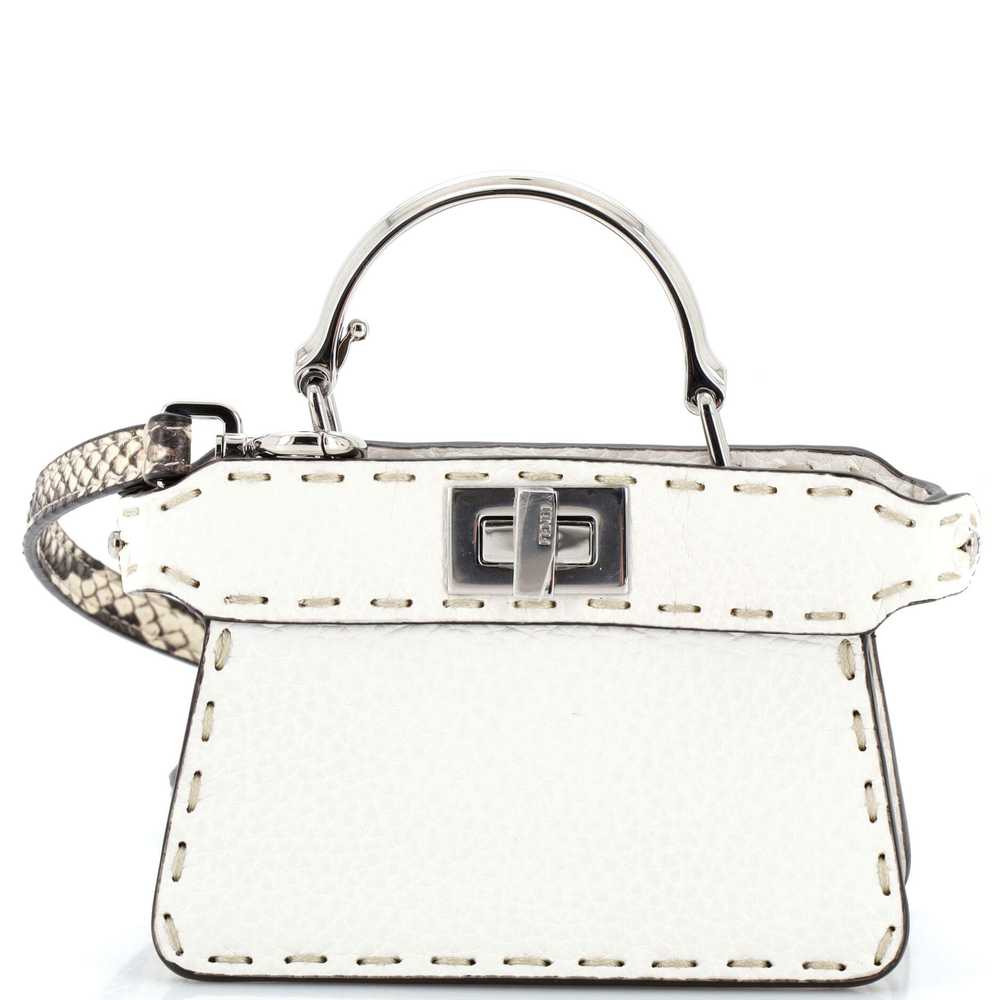 FENDI Maxi Handle Selleria Peekaboo Bag Leather w… - image 1