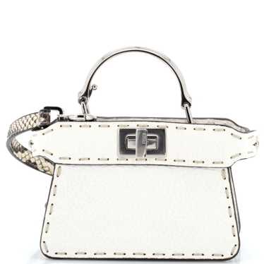 FENDI Maxi Handle Selleria Peekaboo Bag Leather w… - image 1