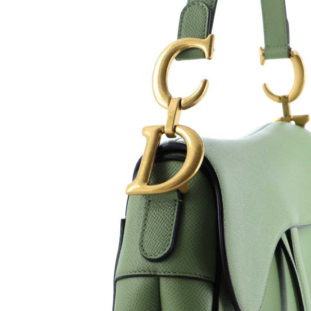 Christian Dior Saddle Handbag Leather Medium - image 6
