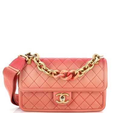CHANEL Sunset On The Sea Flap Bag Quilted Caviar M