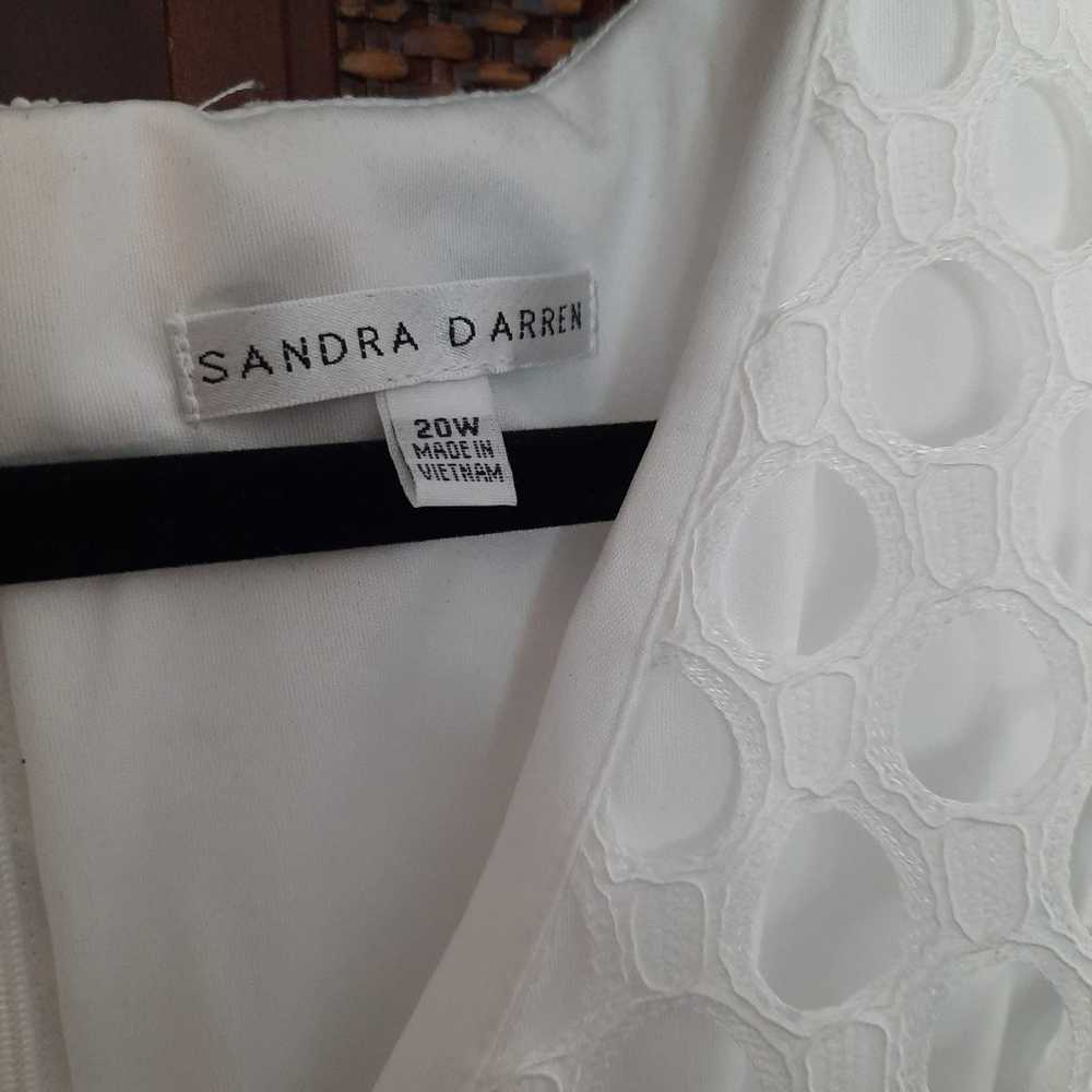 Sandra Darren White Sleeveless Dress Size 20 New … - image 2
