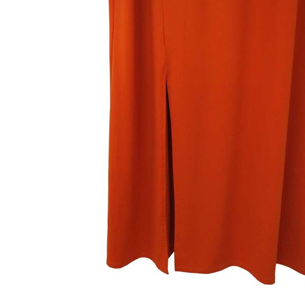 ELOQUII Women's Pumpkin Orange Boat Neck Tie Slee… - image 3