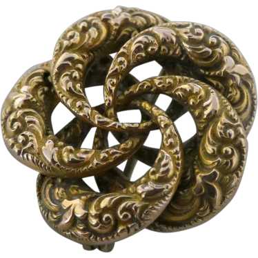 Victorian Pinwheel Brooch, Low Karat Gold