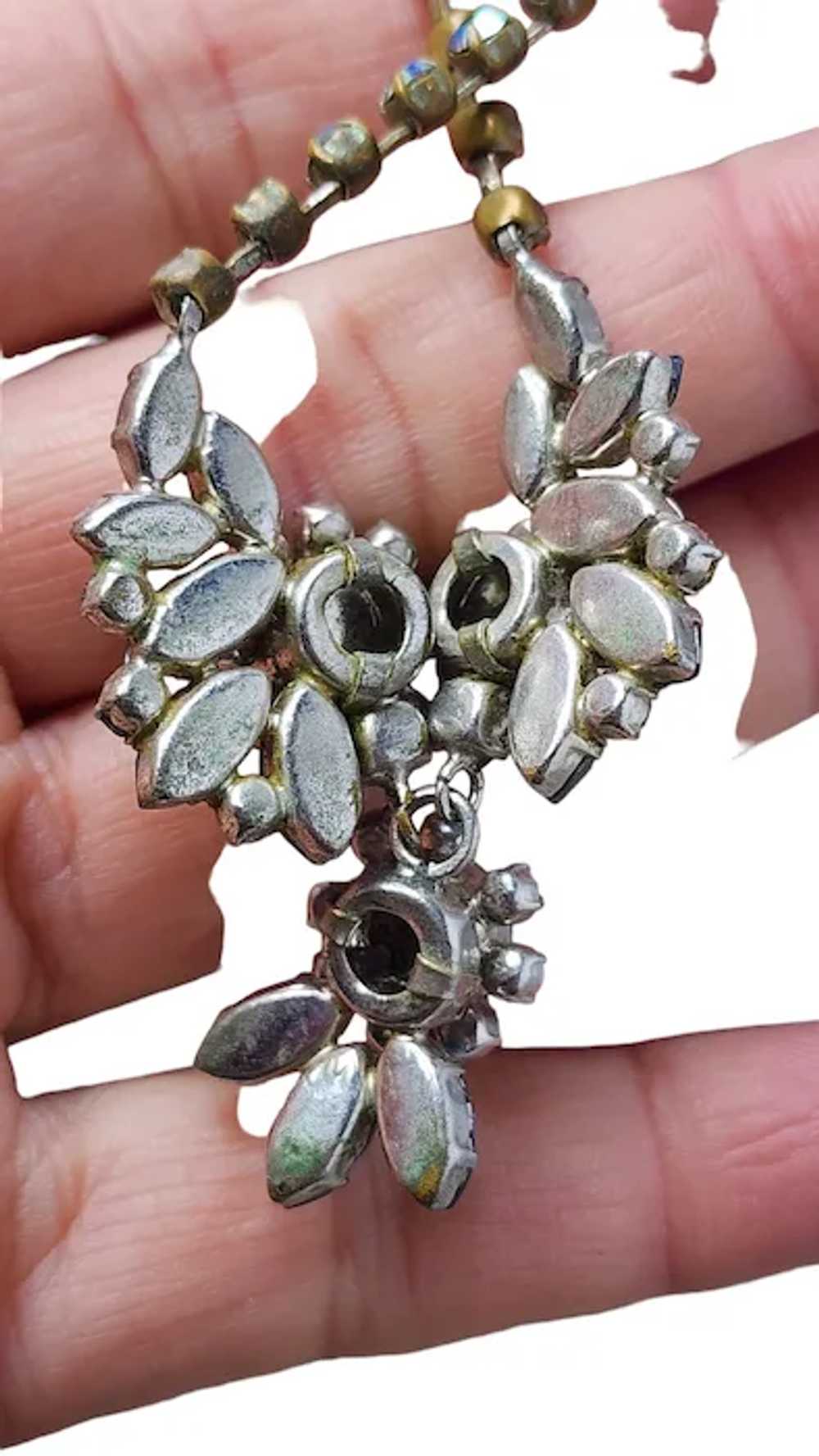 Vintage Stunning AB Austria Rhinestone Necklace [… - image 5