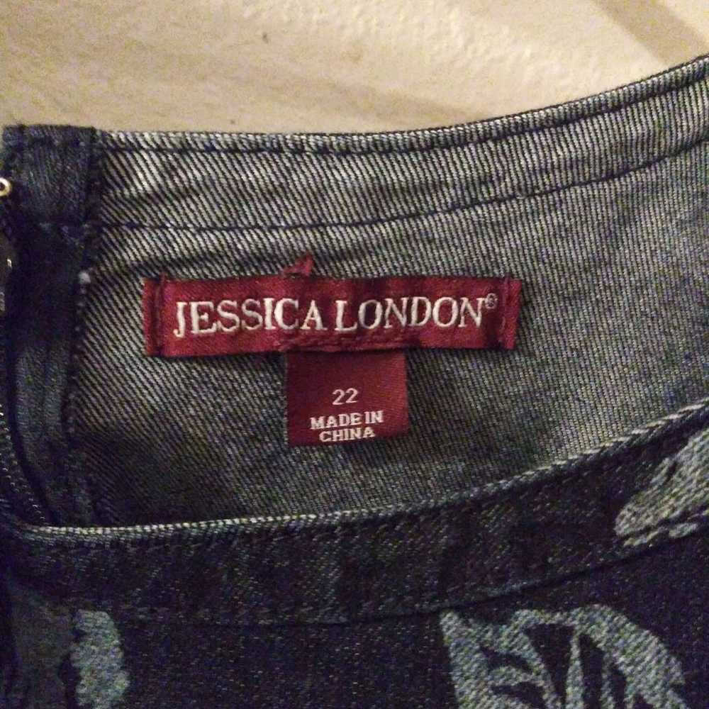 Jessica London Sleeveless Jean Dress 22 - image 3