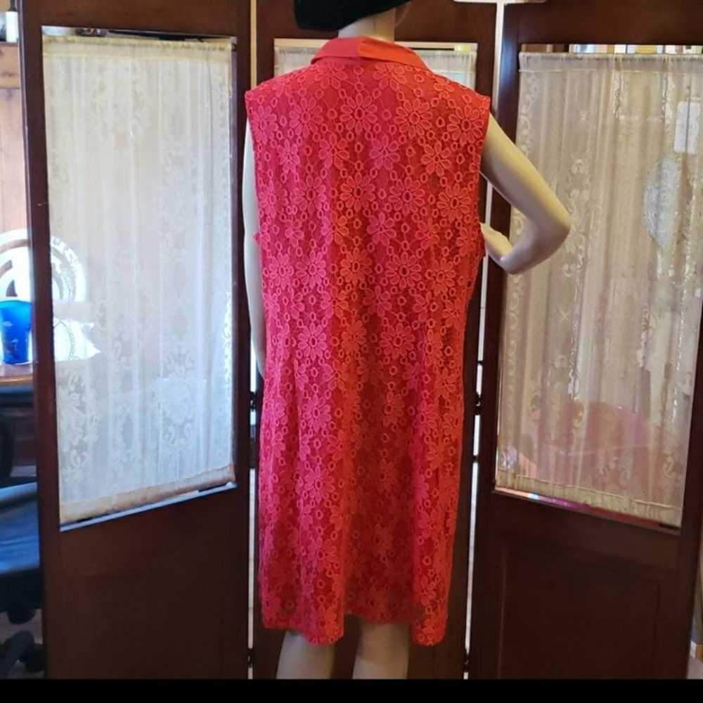 Like new Sharagano Plus Size 20 Red Lace - image 2