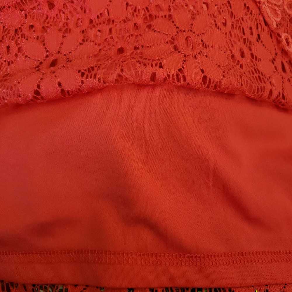 Like new Sharagano Plus Size 20 Red Lace - image 7