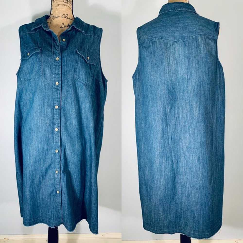 Universal Thread Denim Shirt Dress - image 1