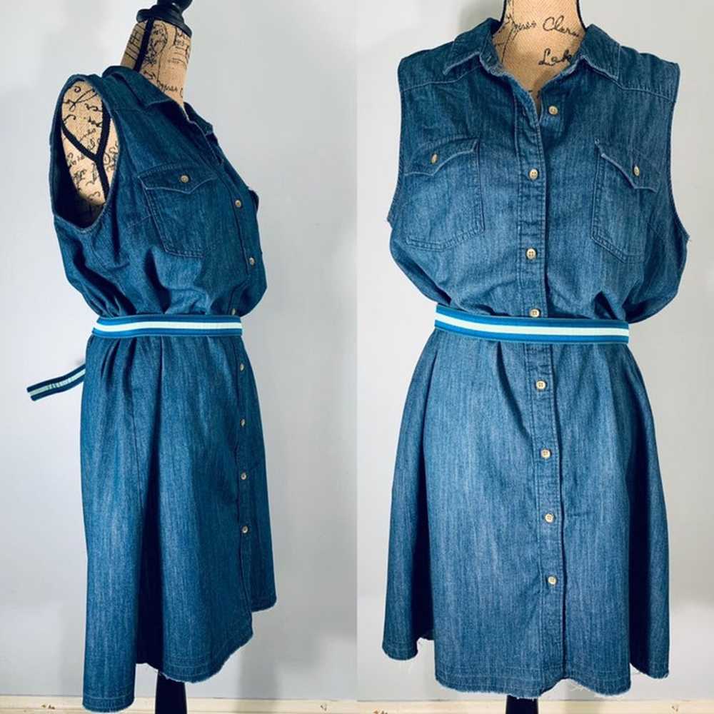 Universal Thread Denim Shirt Dress - image 2