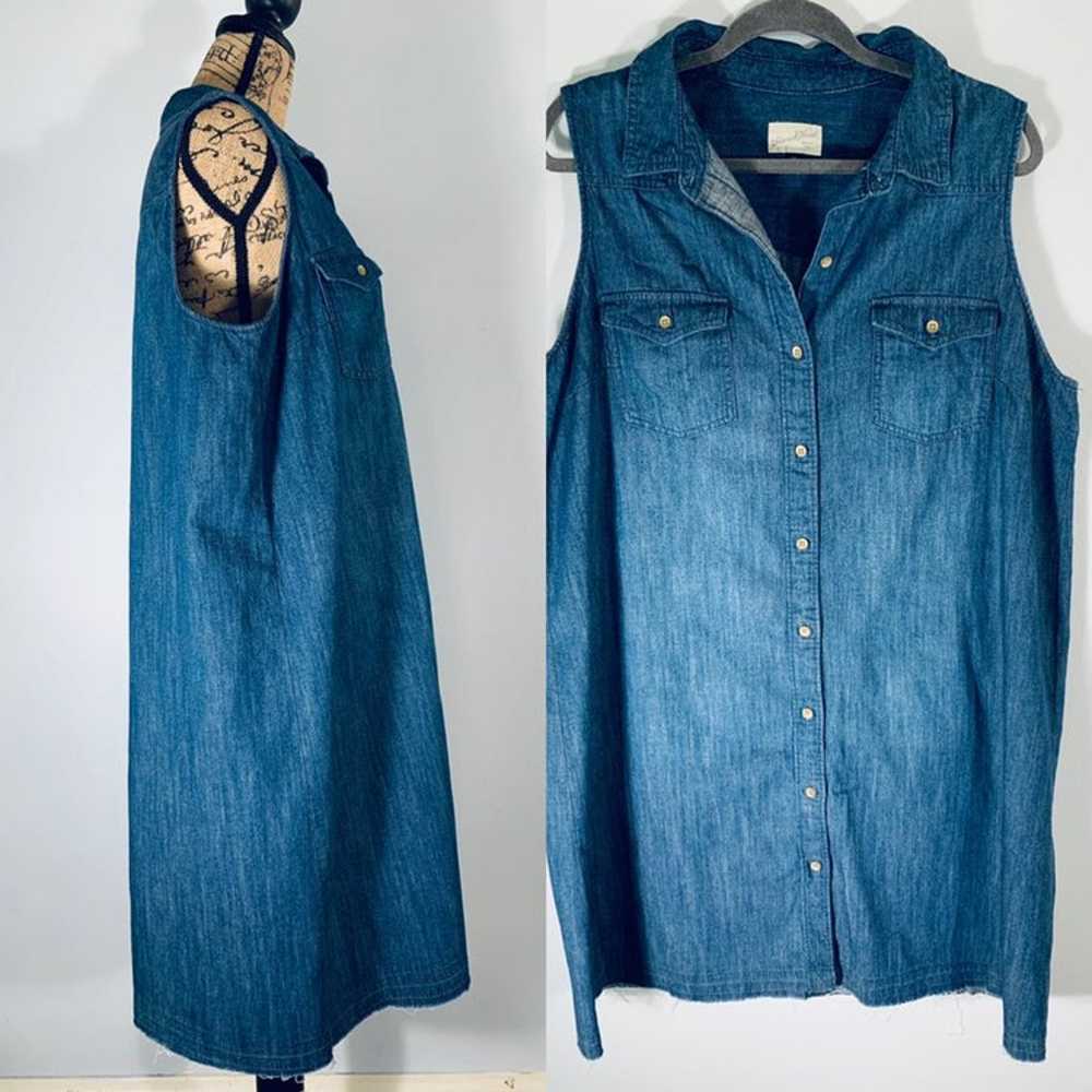 Universal Thread Denim Shirt Dress - image 3