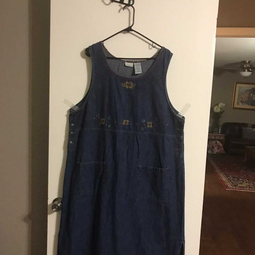 Beautiful Denim Dress Embroidered - image 4