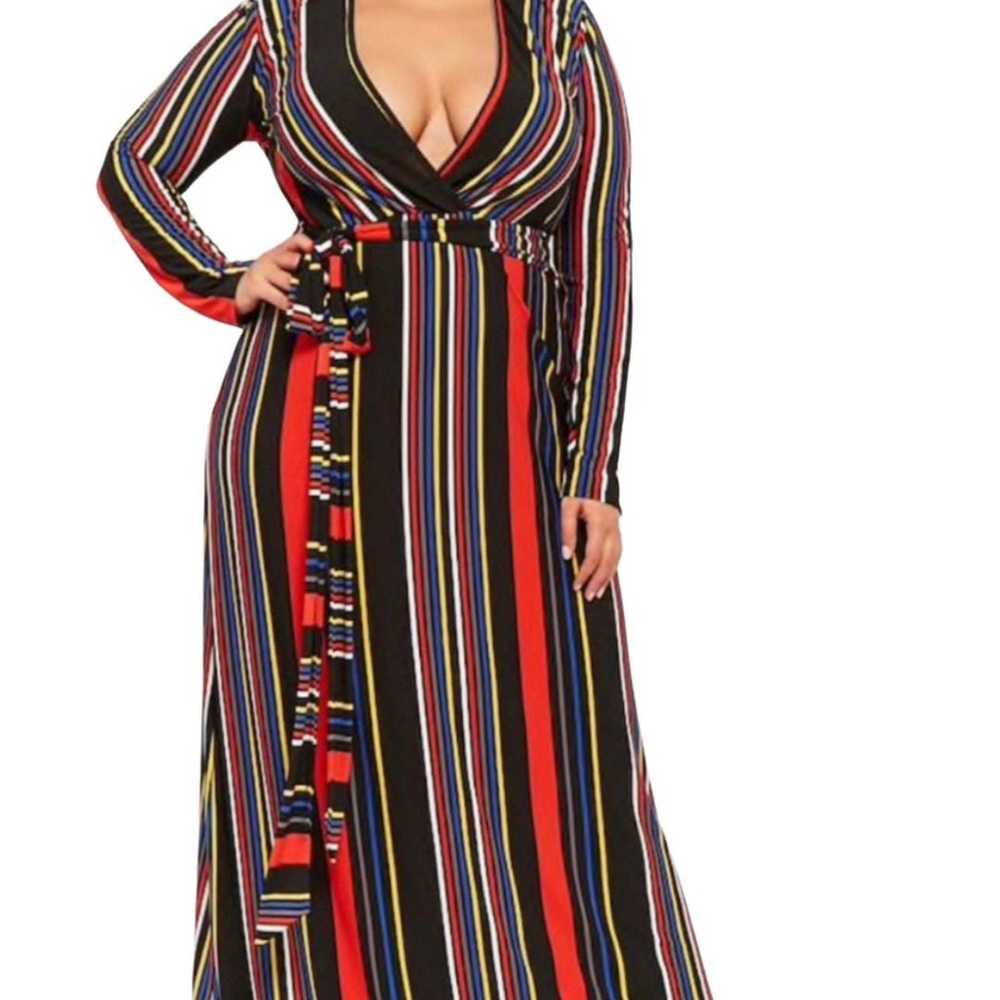 Striped Maxi Dress | 3X - image 4