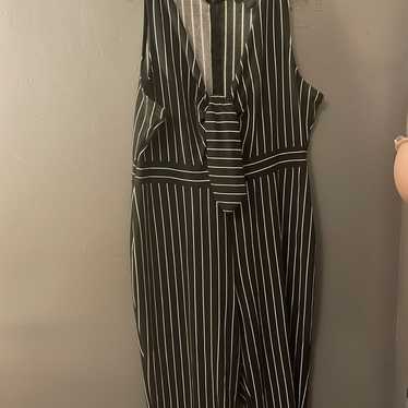 Black and White Striped Jumpsuit - image 1