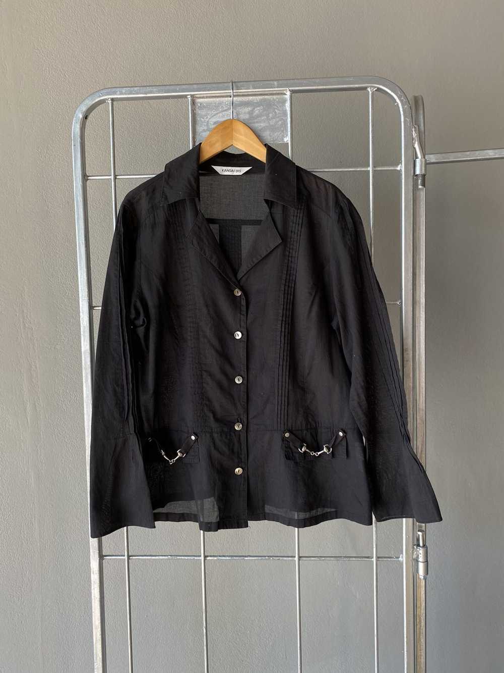 Kansai Yamamoto Kansai Yamamoto Bis black blouse - image 2
