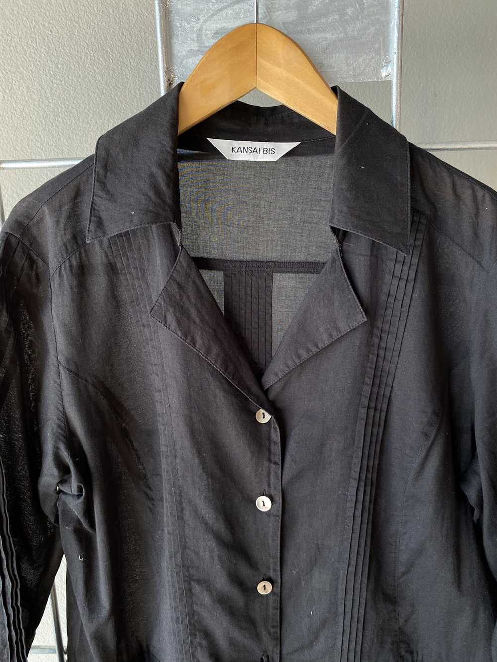 Kansai Yamamoto Kansai Yamamoto Bis black blouse - image 5