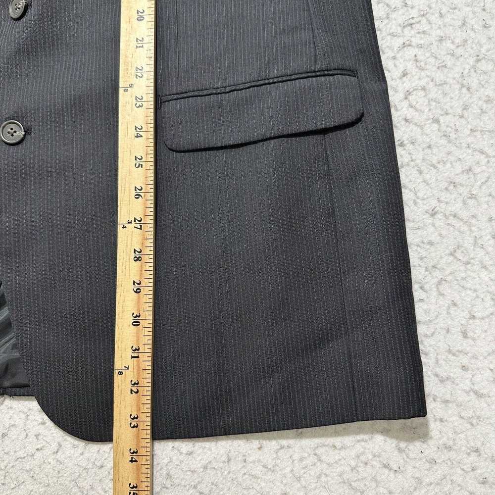 Chaps Chaps Wool Blend Suit Jacket Dark Gray Stri… - image 11