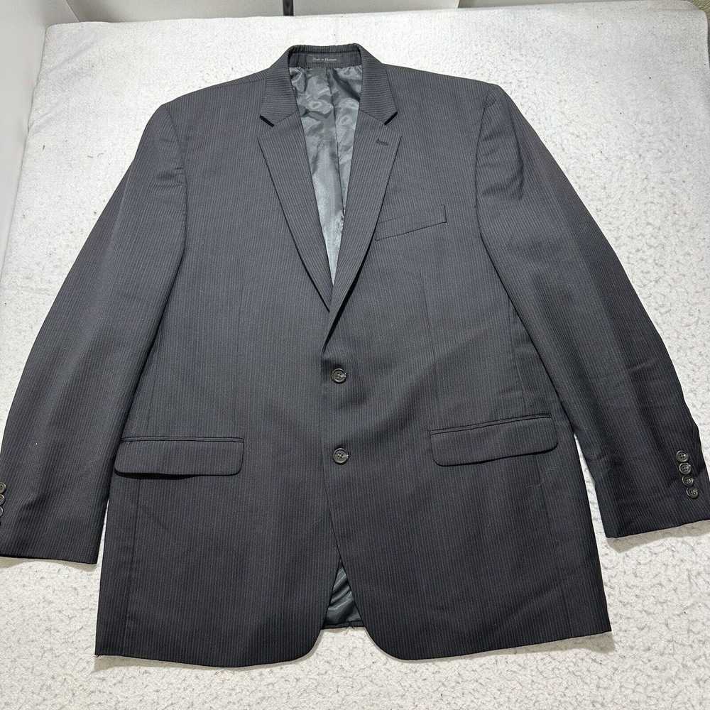 Chaps Chaps Wool Blend Suit Jacket Dark Gray Stri… - image 1