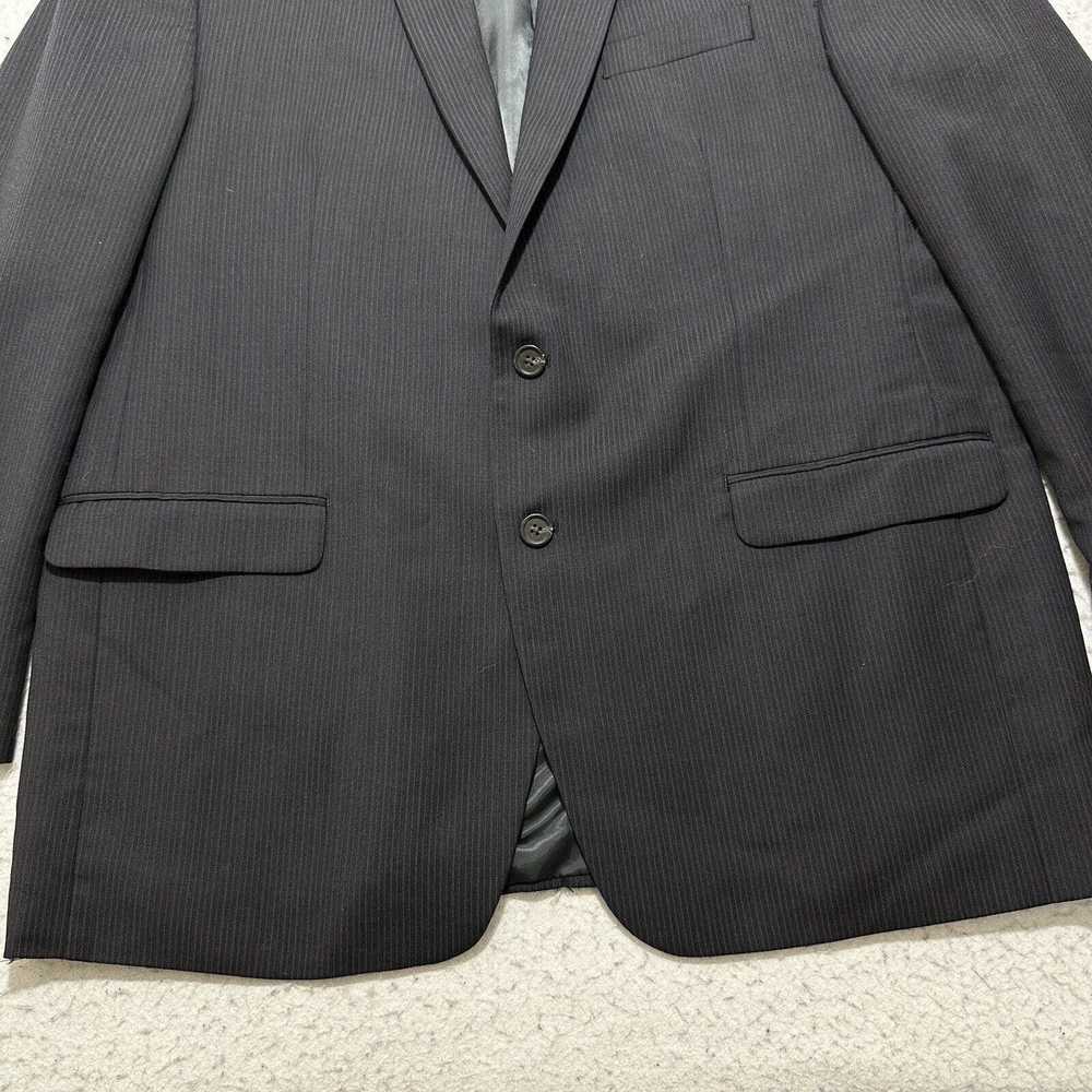 Chaps Chaps Wool Blend Suit Jacket Dark Gray Stri… - image 3