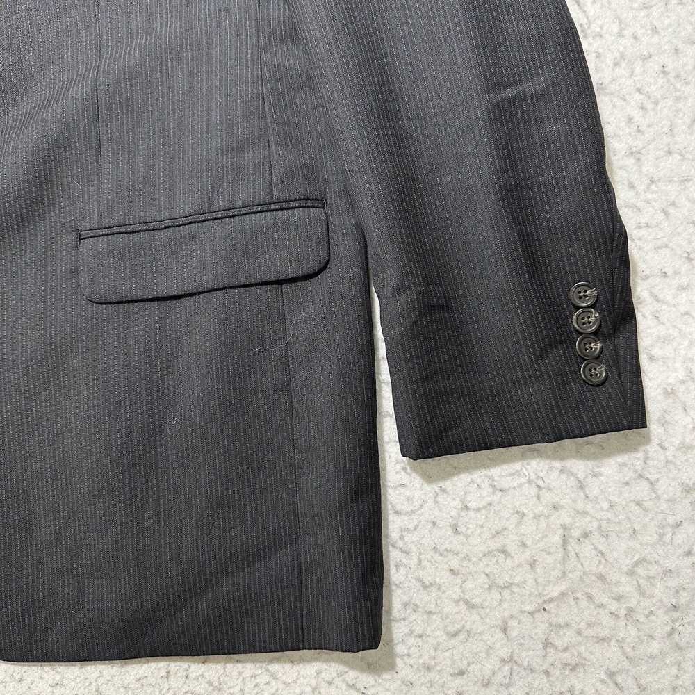 Chaps Chaps Wool Blend Suit Jacket Dark Gray Stri… - image 4