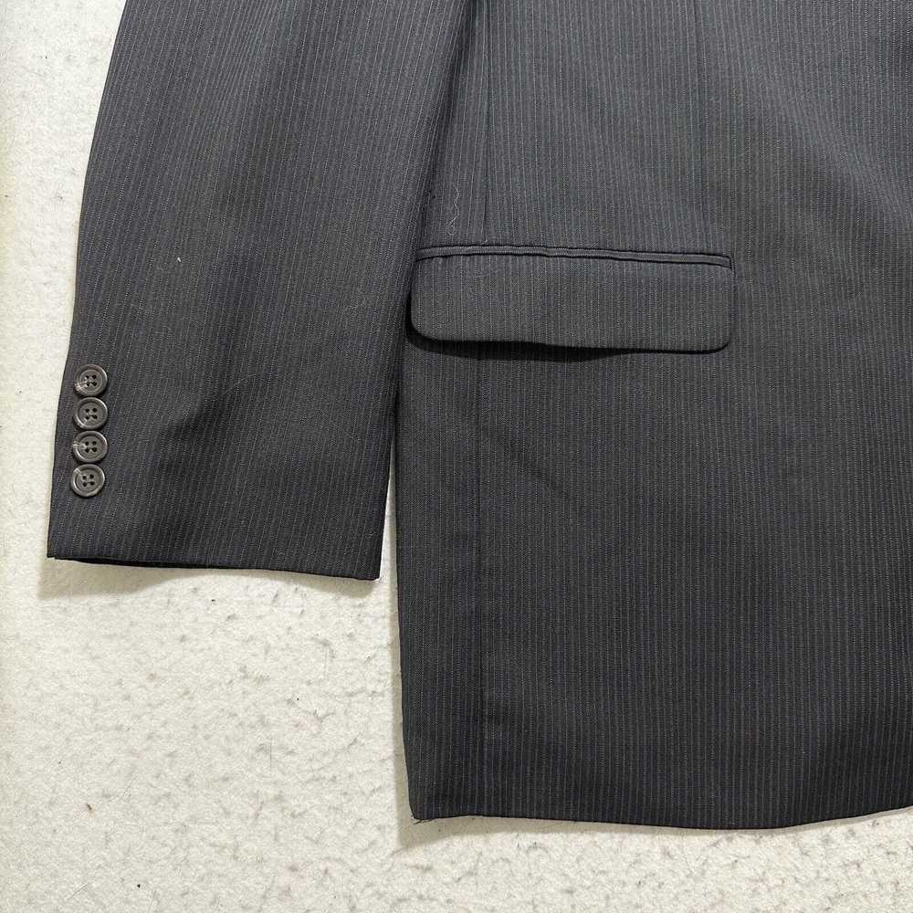 Chaps Chaps Wool Blend Suit Jacket Dark Gray Stri… - image 5