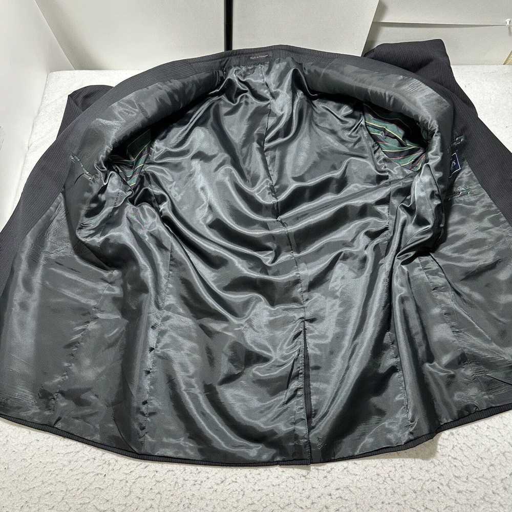 Chaps Chaps Wool Blend Suit Jacket Dark Gray Stri… - image 6