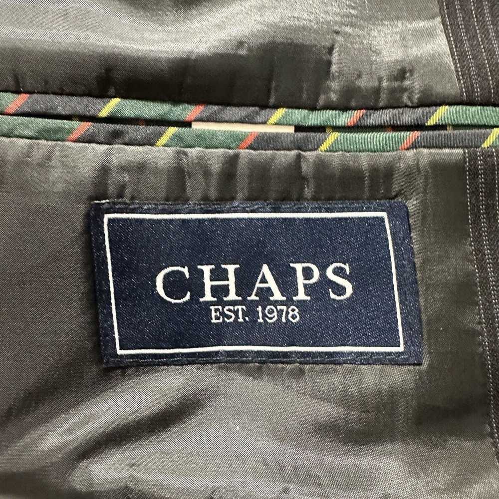 Chaps Chaps Wool Blend Suit Jacket Dark Gray Stri… - image 7