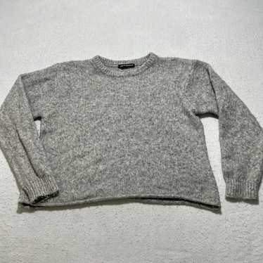 Brandy Melville Pullover Sweater Grey Blue & Red Stripe wool cashmere blend
