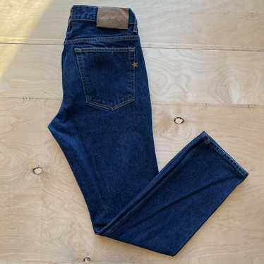 Brave Star Selvedge Cone Mills Raw Selvedge Denim Jeans Size 31 Wide Orange  ID