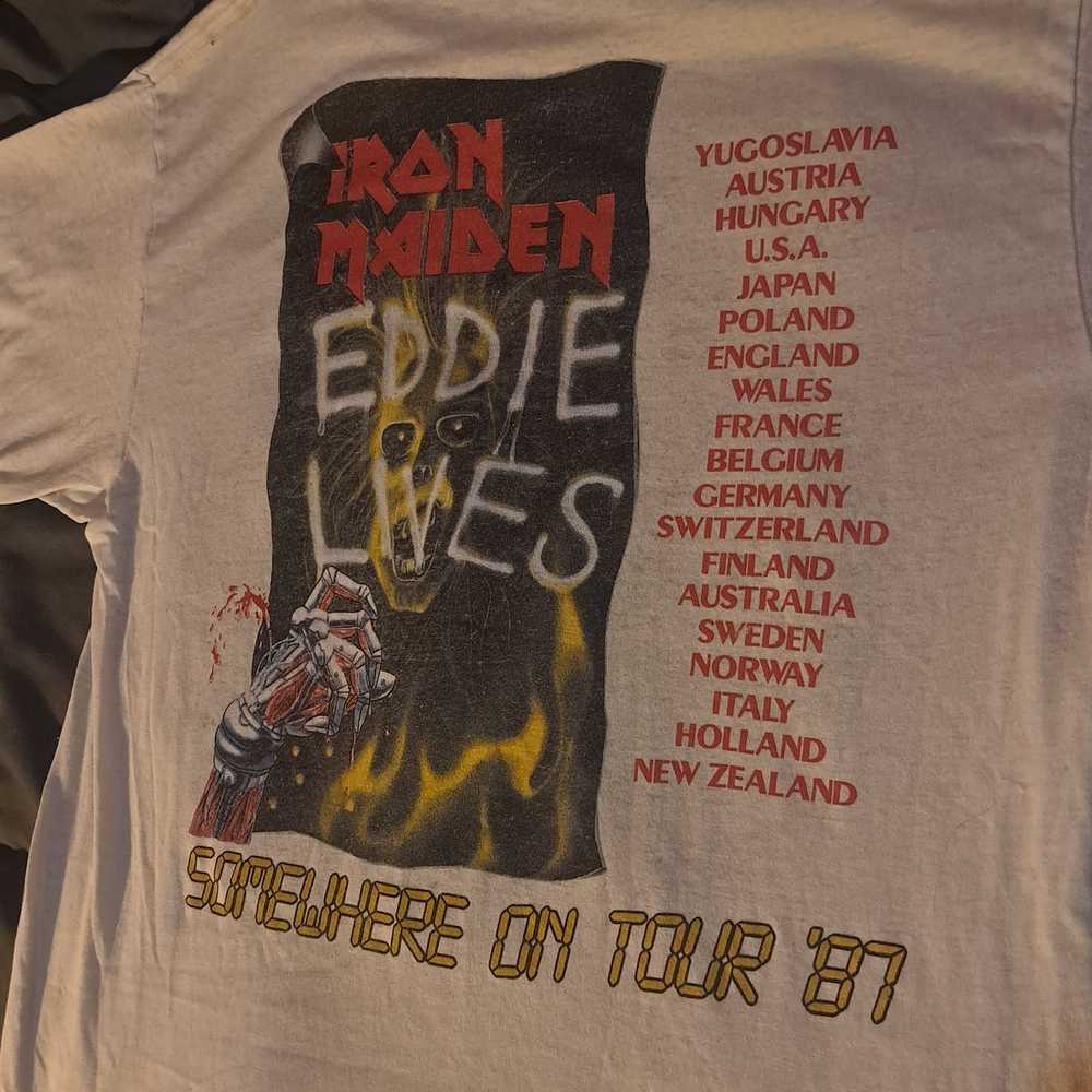 Iron Maiden Vintage Rare 1987 Iron Maiden world t… - image 2