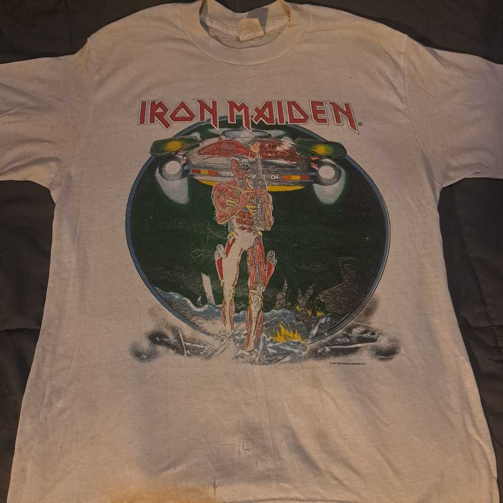 Iron Maiden Vintage Rare 1987 Iron Maiden world t… - image 7