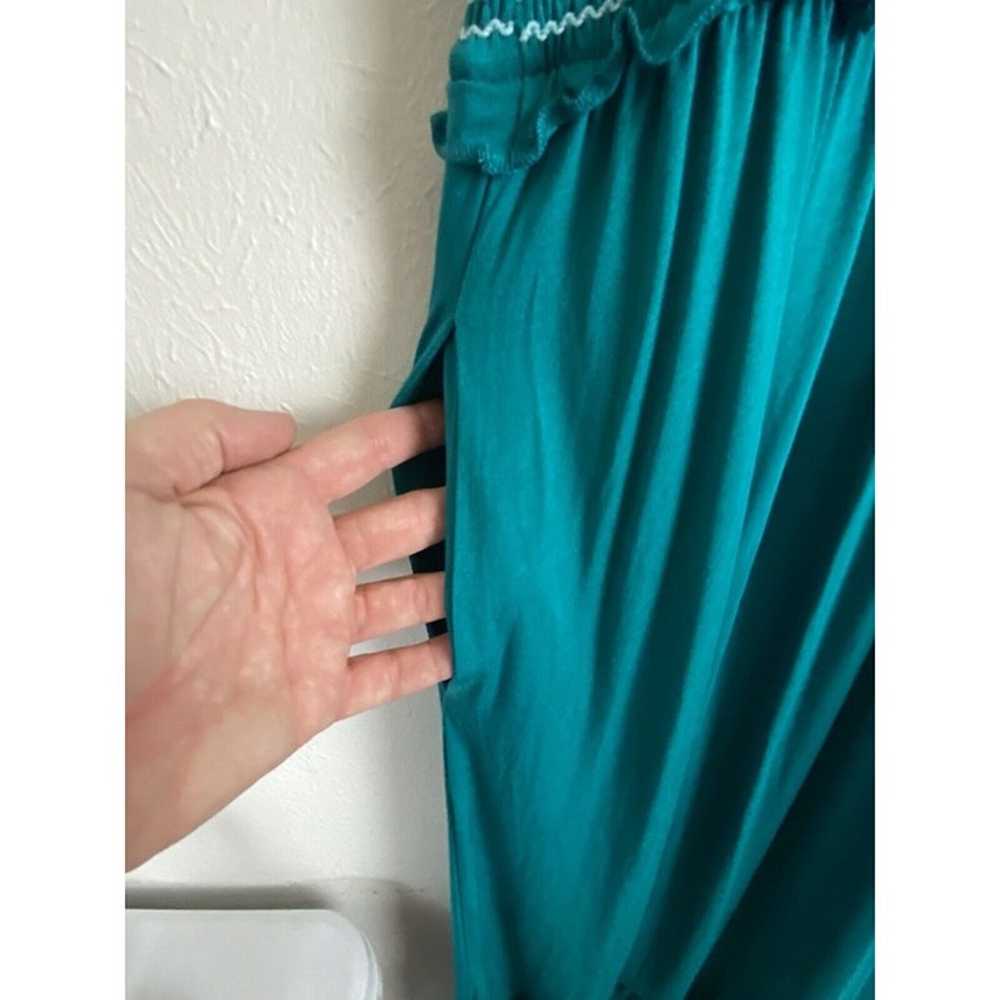 Lane Bryant Dress Size 22/24 Teal Green Elastic W… - image 9