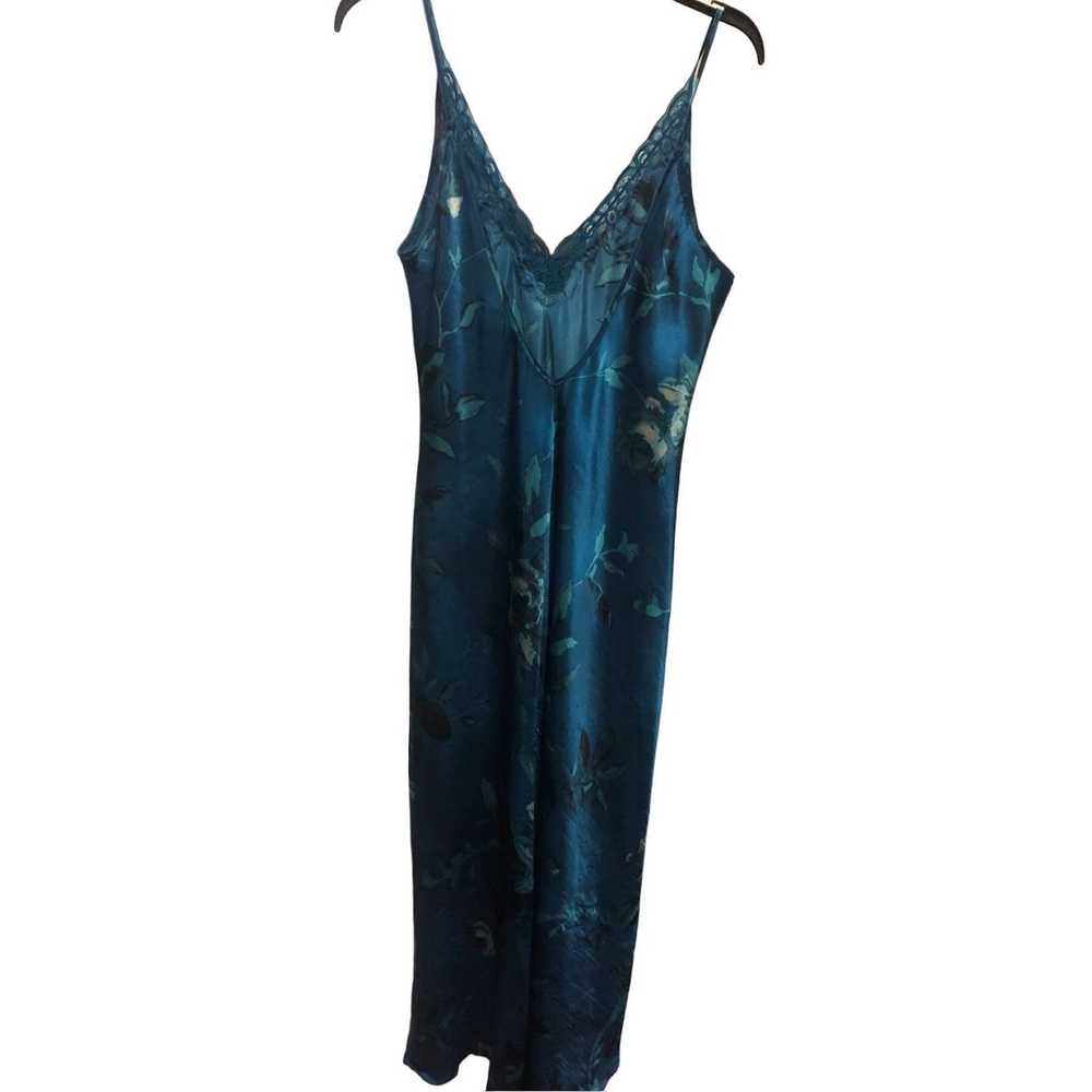 Other California Dynasty Blue Floral Long Slip Ni… - image 2