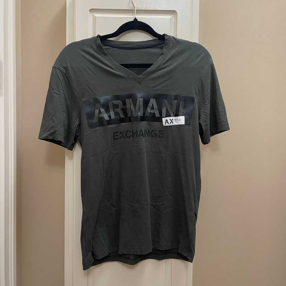 Armani Exchange Green Camo Logo Tshirt - image 1
