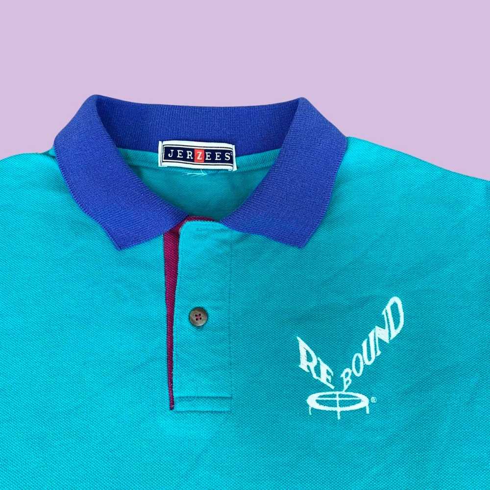 Jerzees Vintage 90s embroidered retro polo - image 2