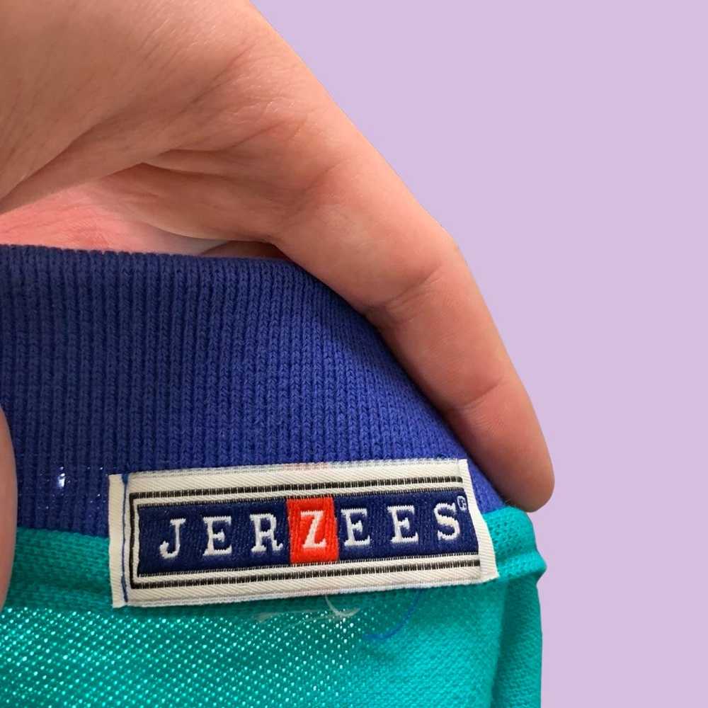 Jerzees Vintage 90s embroidered retro polo - image 5