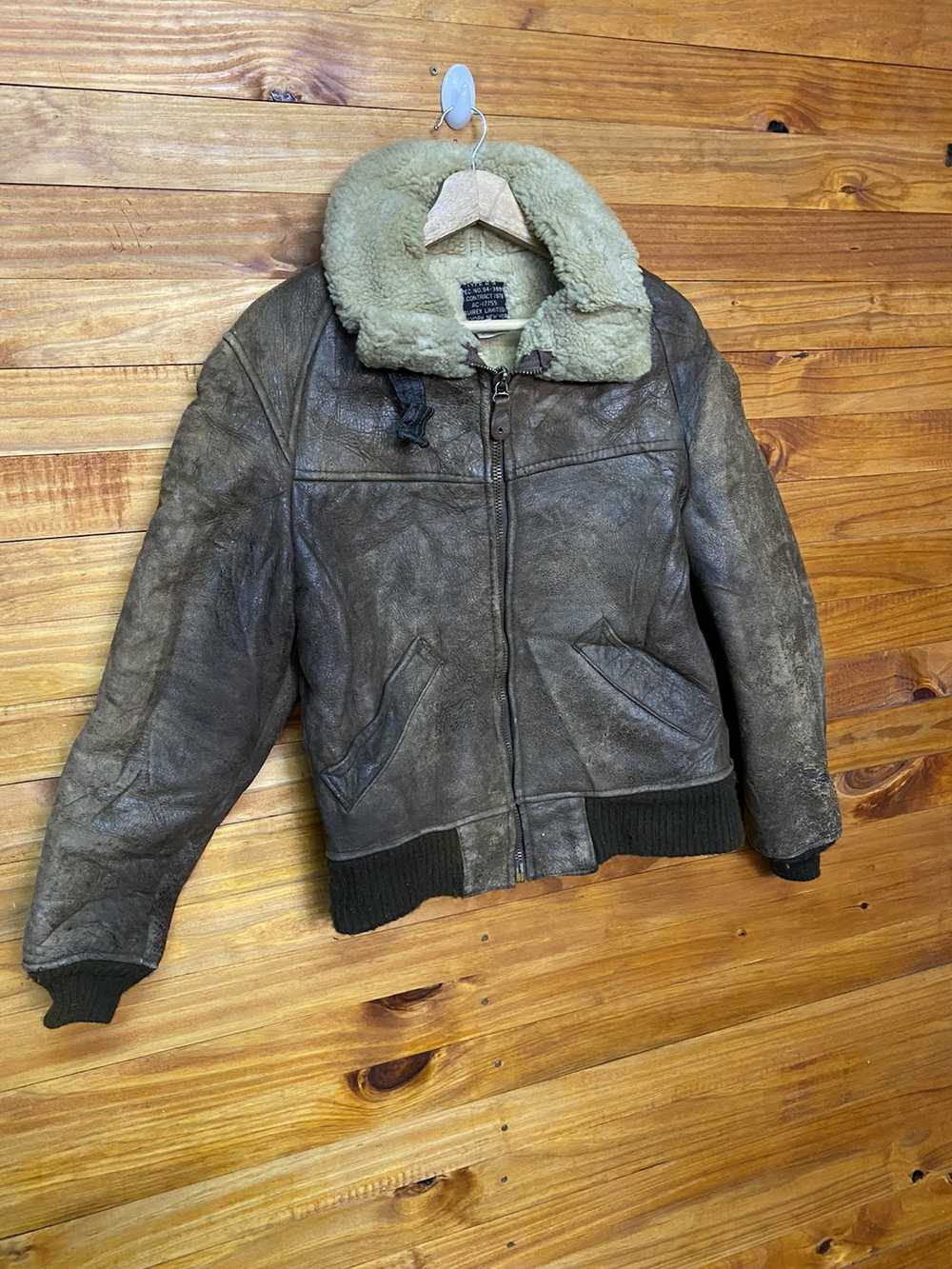 Avirex Vintage Avirex USN Type B6 Leather Jacket - image 2