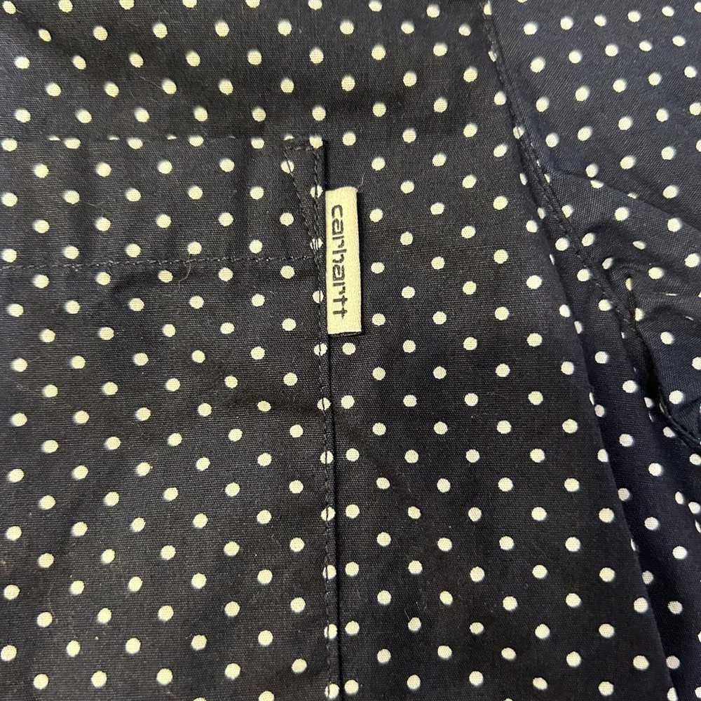 Carhartt Shirt LS Navy Blue & Polka Dots - image 12