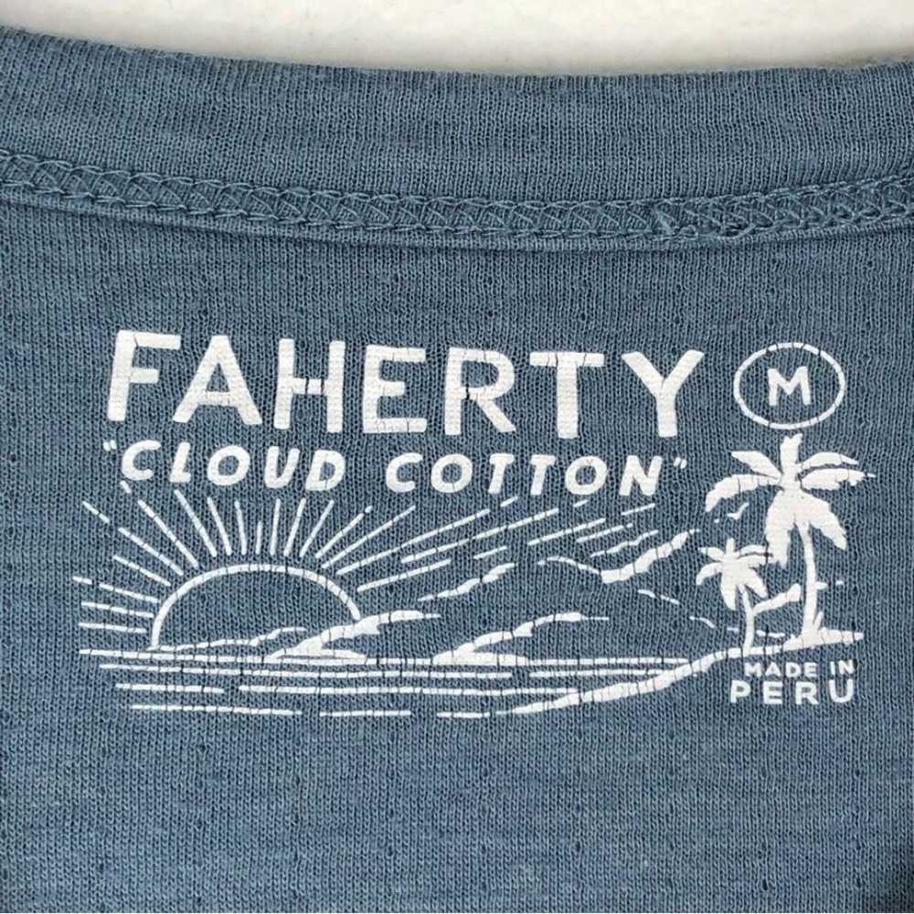 Faherty Men's Medium Blue Cloud Cotton Short Slee… - image 2