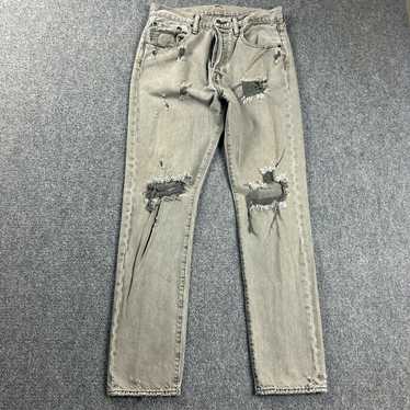 Levi's Levi's Jeans Mens 29x32 Gray Denim 501 CT … - image 1