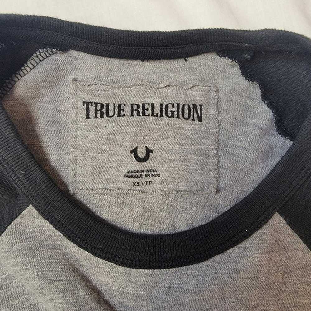 True Religion Men's TRBJ Skull Raglan Long Sleeve… - image 4