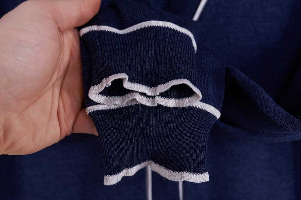Prada Prada Womens Blue Wool V Neck Cardigan Size… - image 5