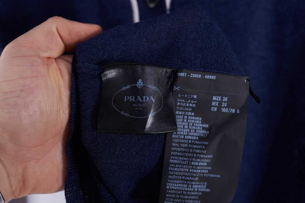 Prada Prada Womens Blue Wool V Neck Cardigan Size… - image 6