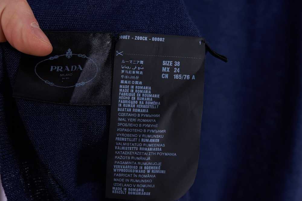 Prada Prada Womens Blue Wool V Neck Cardigan Size… - image 7