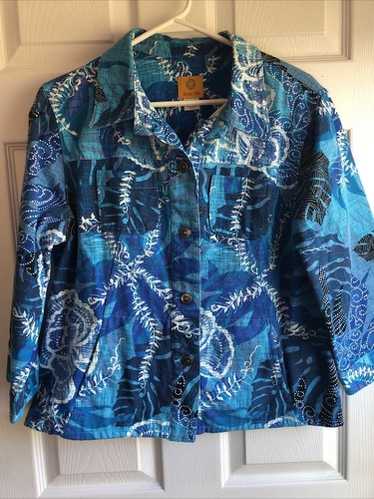 Ruby Rd Jacket size 12 Button Up Front Pockets Vi… - image 1
