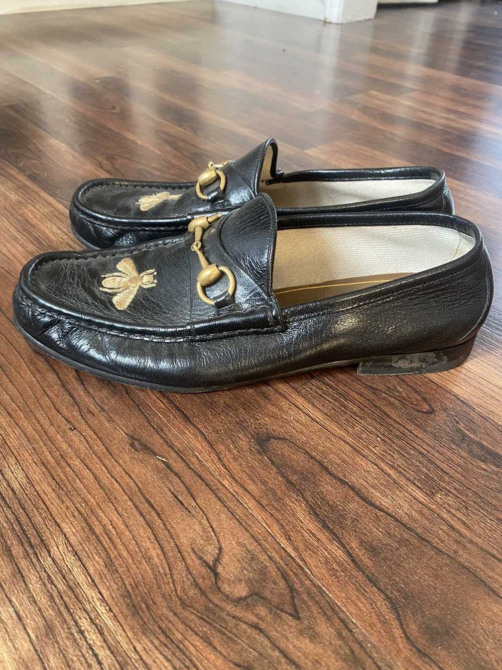 Gucci Gucci black leather loafers - image 3