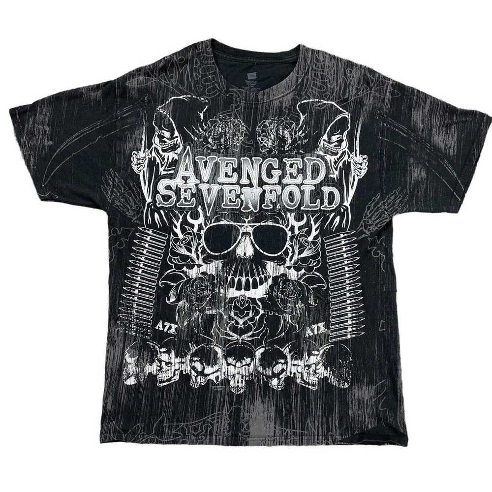 Avenged Sevenfold 2011 XXL All Over Graphic T Shi… - image 2