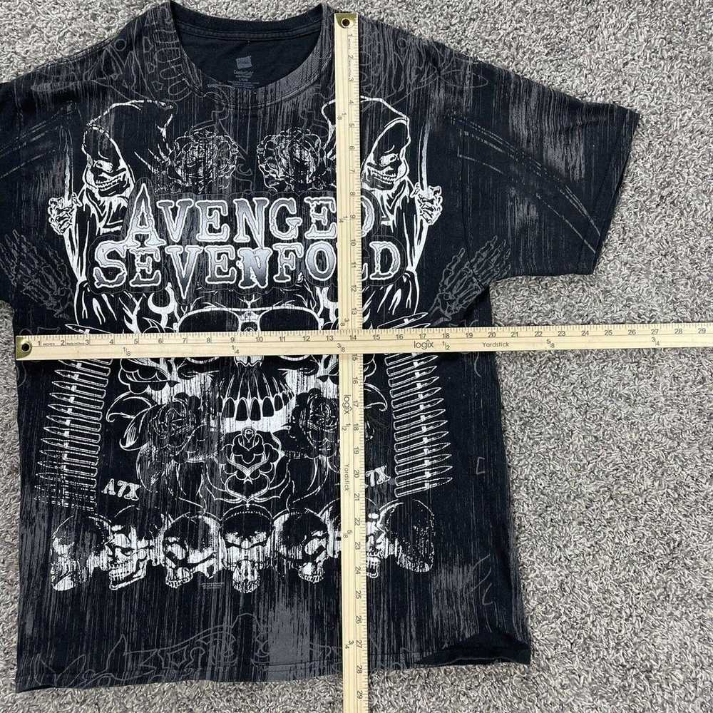 Avenged Sevenfold 2011 XXL All Over Graphic T Shi… - image 6