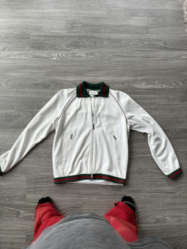 Gucci Gucci White Cotton Stretch Striped Track Ja… - image 1