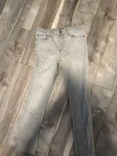 Express White/gray express denim slim fit jeans