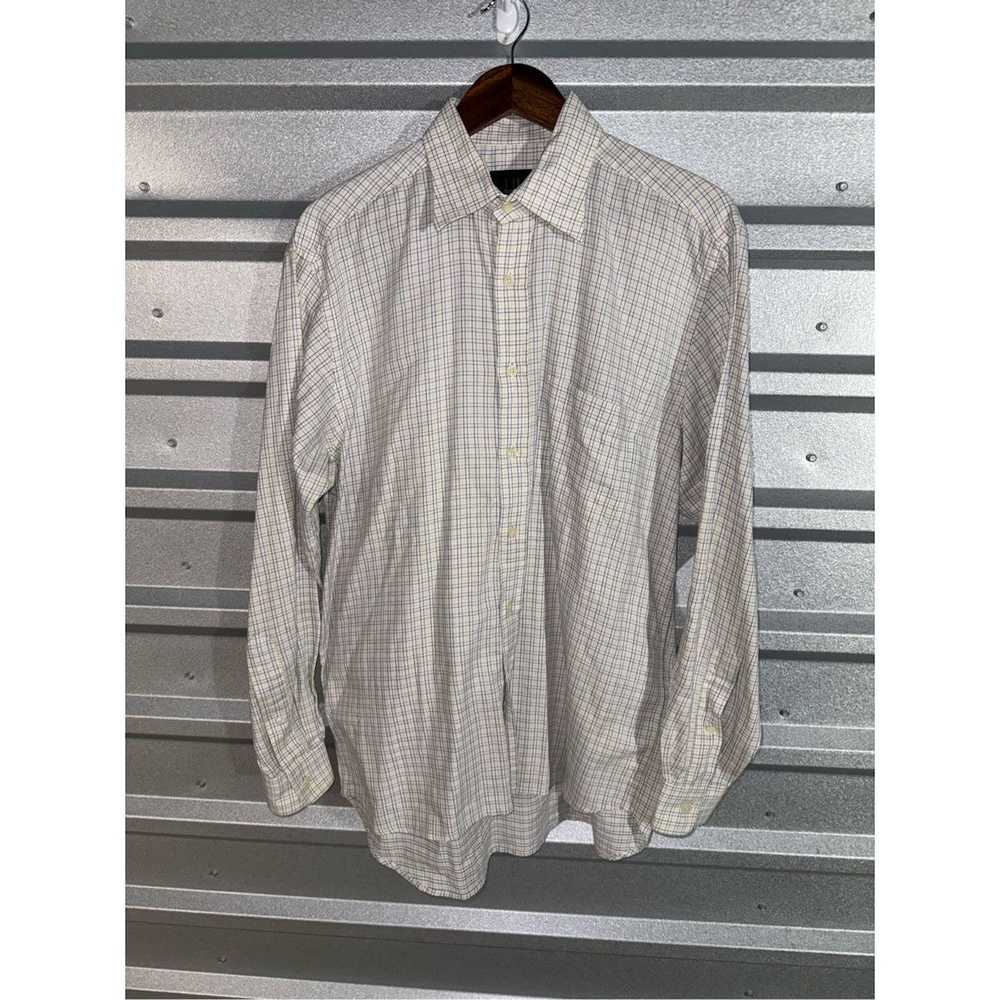 Alfred Dunhill Dunhill White Check Button Up Spor… - image 1